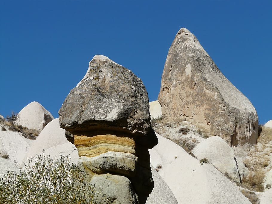 valley of roses, cappadocia, fairy tower, turkey, rocky hill, HD wallpaper