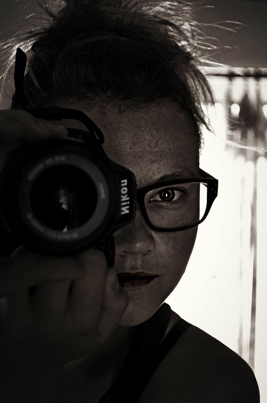 person, camera, self-portrait, headshot, one person, looking at camera HD wallpaper