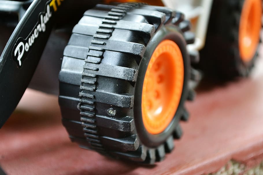 toy, plastic, dozer, backhoe, close-up, wheels, construction HD wallpaper