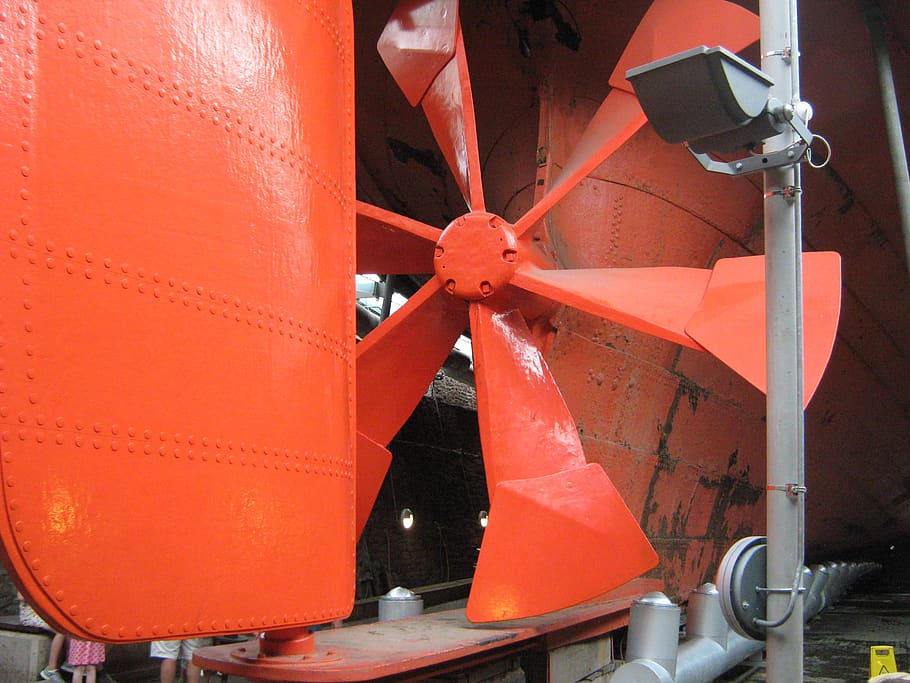 propeller, ship, ss great britain, no people, red, metal, orange color HD wallpaper