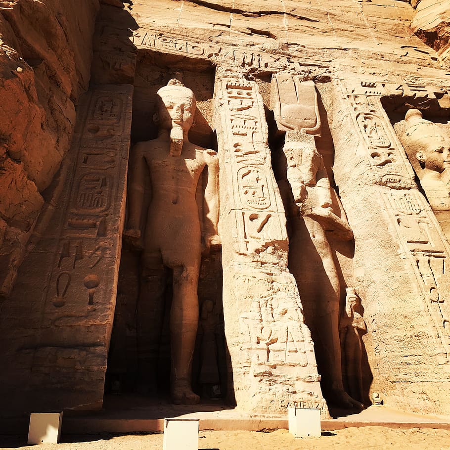 Abu Simbel, Egypt, Pharaohs, Temple, ramses, old ruin, archaeology, HD wallpaper