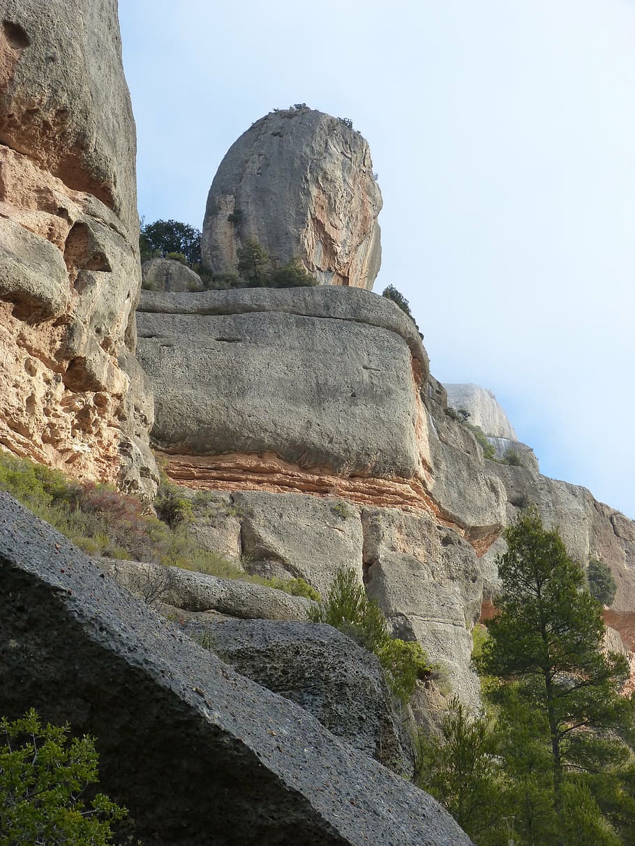 rocks, forms, figurative erosion, montsant, natural park, priorat HD wallpaper
