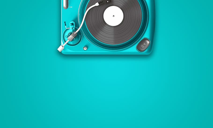 HD wallpaper: blue and black vinyl player, music player, music background, musical  background | Wallpaper Flare