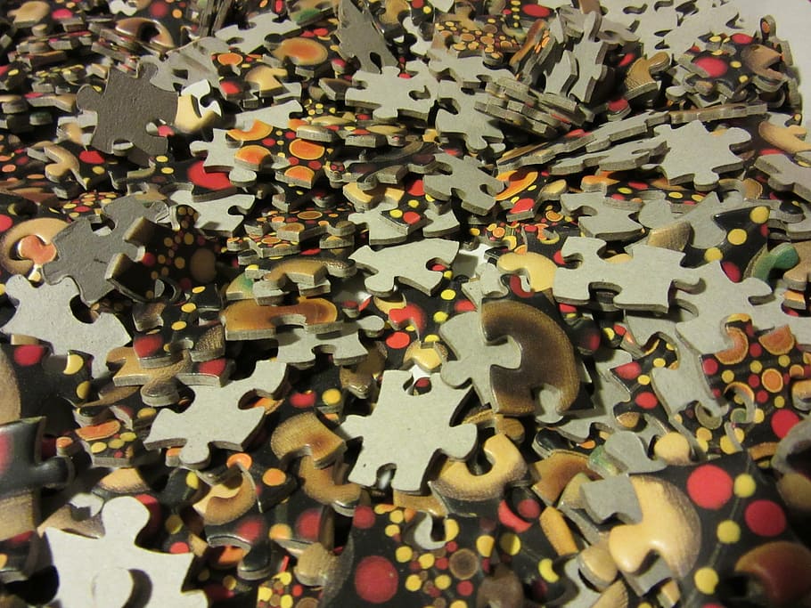puzzle, share, colorful, pieces of the puzzle, mess, chaos