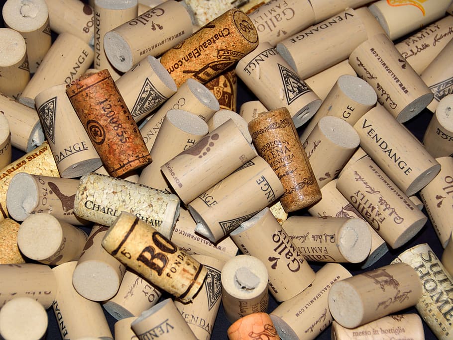 brown bottle corks, array, background, shape, wine, object HD wallpaper