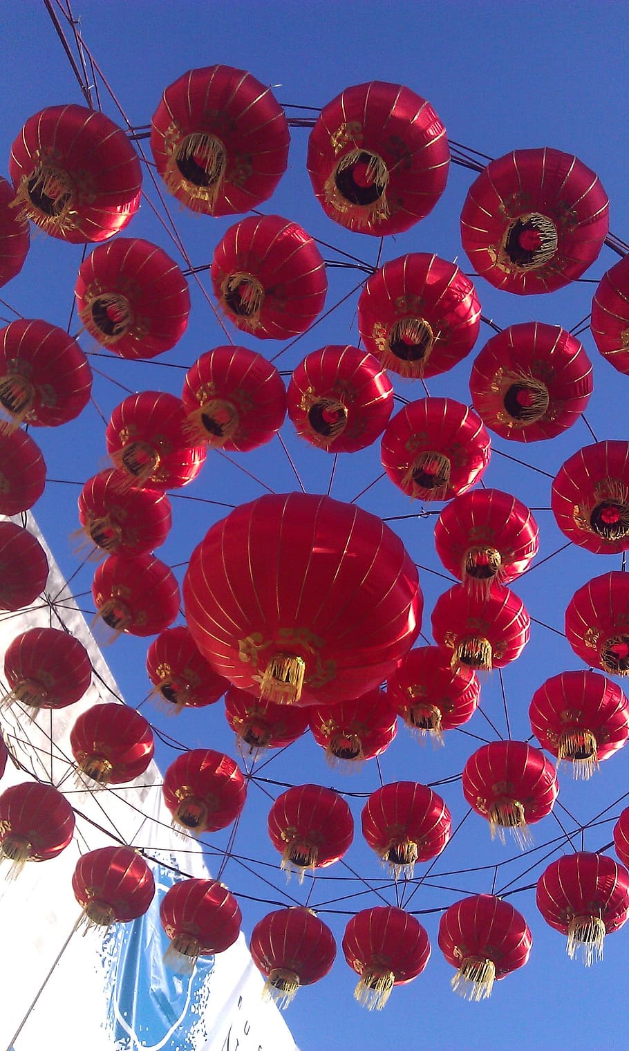 Paper, Chinese Lanterns, display, concentric, overhead, culture HD wallpaper