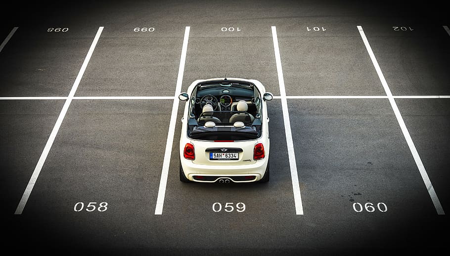 mini, convertible, minicooper, auto, pariking, transportation HD wallpaper