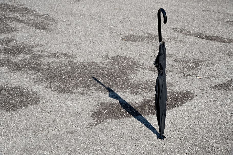 Shadow, Umbrella, Balance, Nero, Gray, no people, black color HD wallpaper