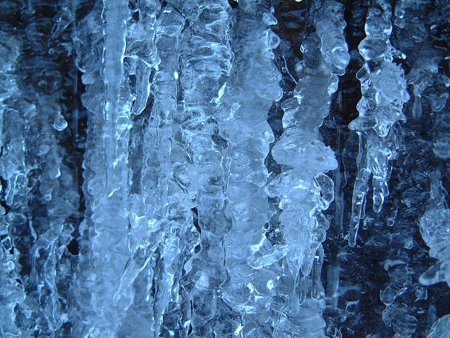 Winter, Ice, Water, blue, full frame, backgrounds, cold temperature HD wallpaper