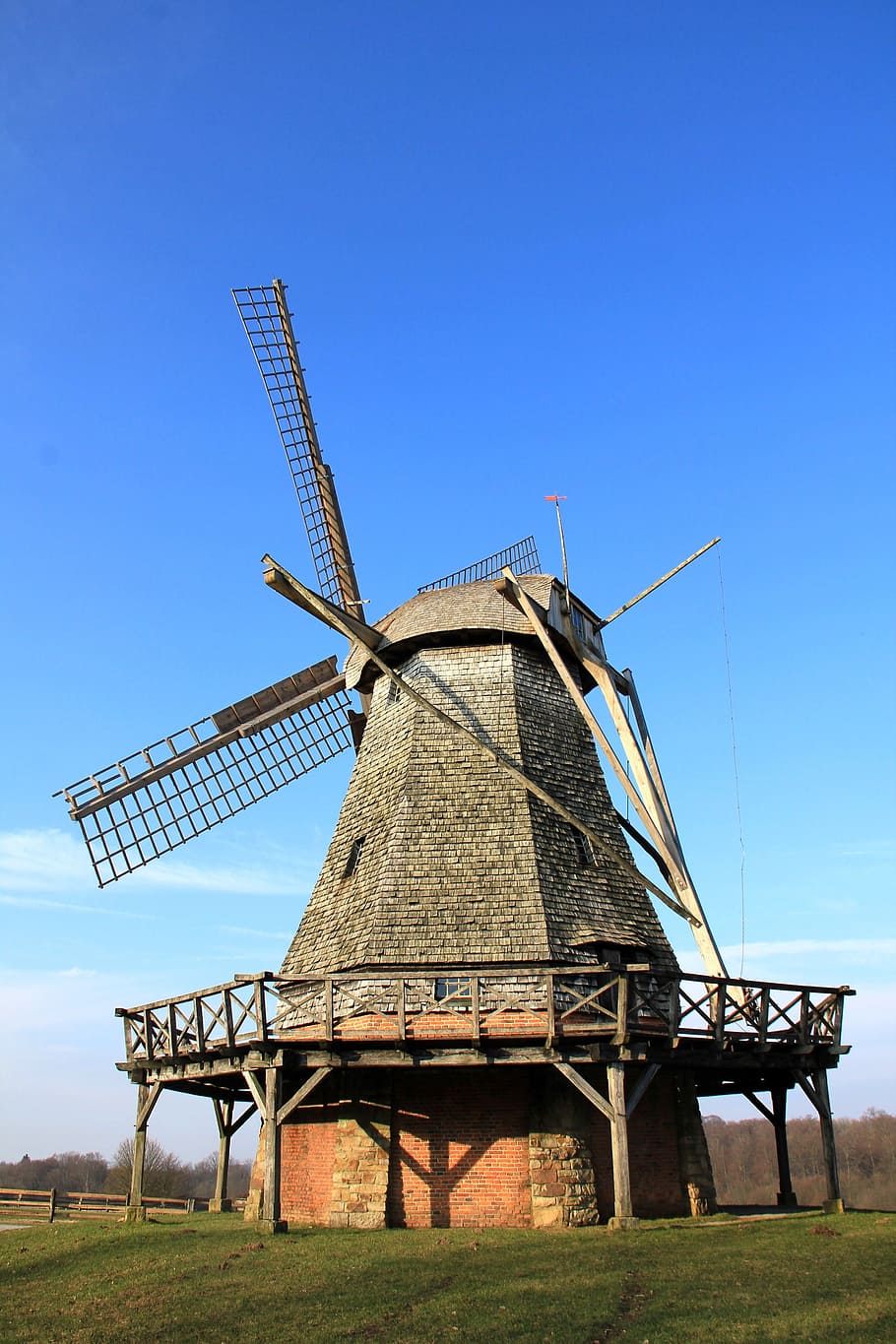 building, mill, flour mill, windmill, renewable energy, alternative energy HD wallpaper