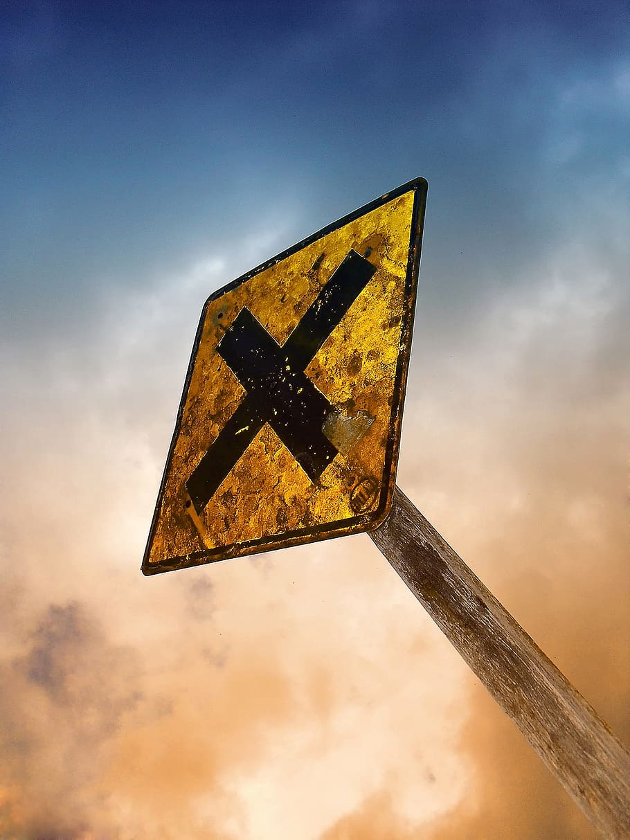 sign, old, rusty, symbol, grunge, texture, street, sky, cloud - sky HD wallpaper
