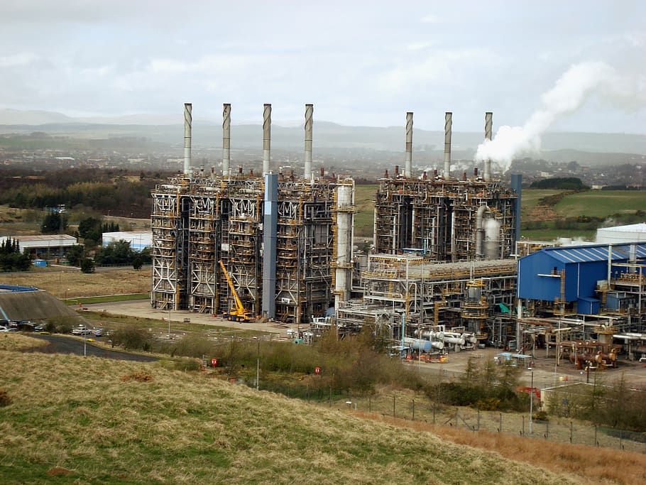 petrochemical plant, refinery, industry, factory, fuel and power generation