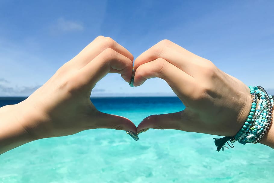 person doing a heart symbol using hands, love, heart Shape, women HD wallpaper