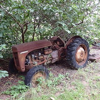 rustic, rusty, old, tractor, farm, machinery, aged, vintage HD wallpaper