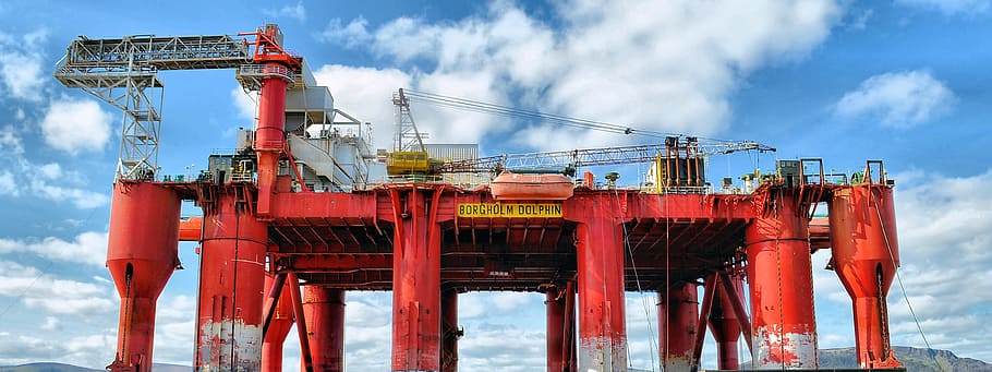 clouds, crane, technology, outdoors, drill, drilling, environment HD wallpaper