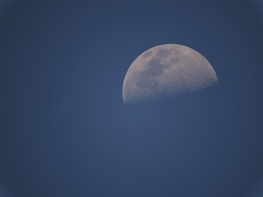moon, sky, waning, space, astronomy, night, planetary moon HD wallpaper