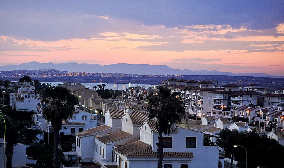 summer, spain, sunset, vacation, architecture, city, building exterior HD wallpaper