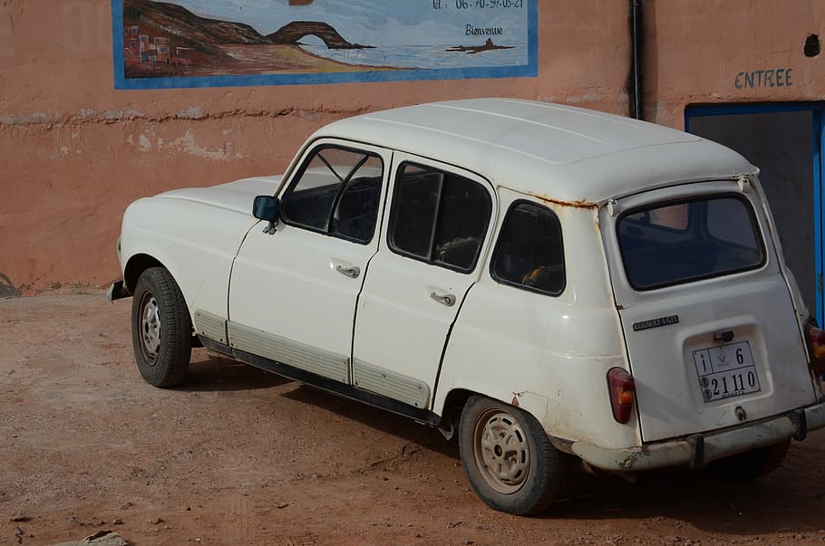 Renault, Morocco, Holiday, Oldtimer, desert, city, transportation HD wallpaper