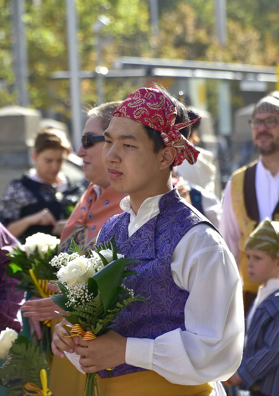 folklore, devotion, flowers, pillar, saragossa, celebration HD wallpaper