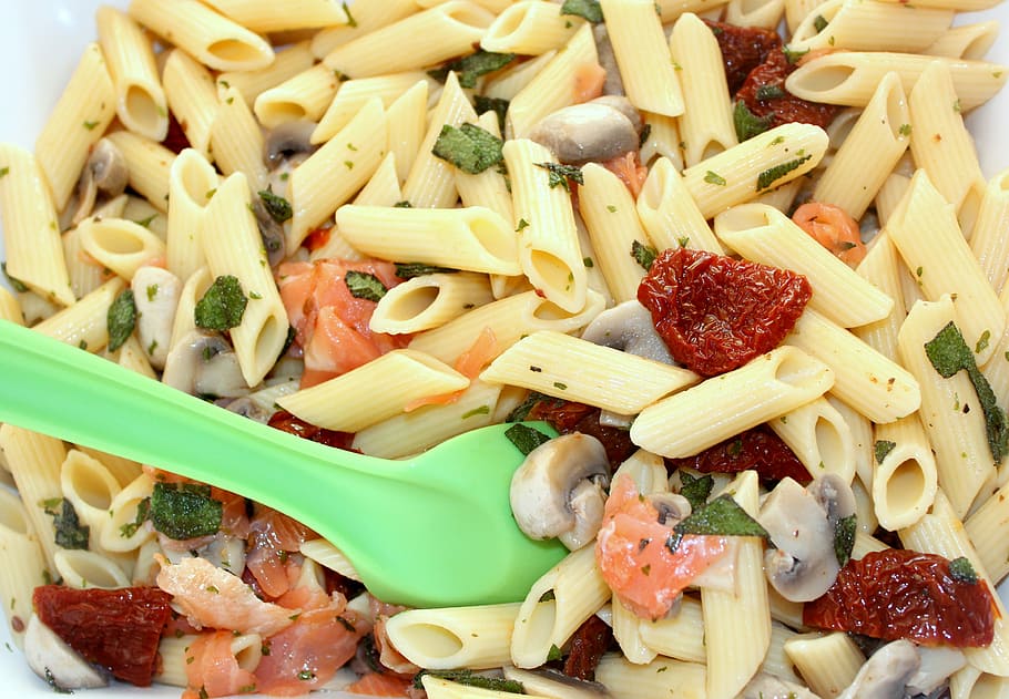 HD wallpaper: pasta, salad, salmon, cold, buffet, food and drink, italian  food | Wallpaper Flare