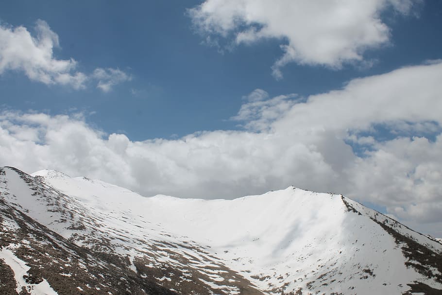 mountains, snow, clouds, landscape, sky, nature, outdoor, ice HD wallpaper