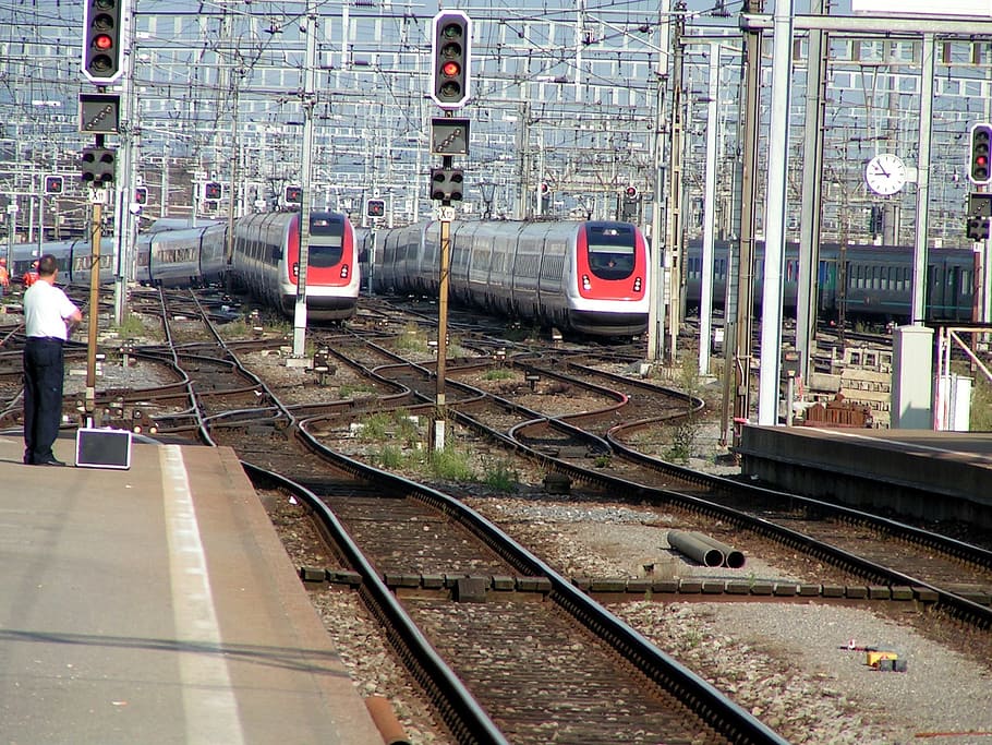 train, railway, zurich, central station, intercity, tilting train, HD wallpaper