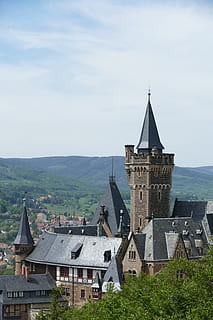 Concluded Wernigerode, Tower, castle tower, dome, roof, landscape HD wallpaper