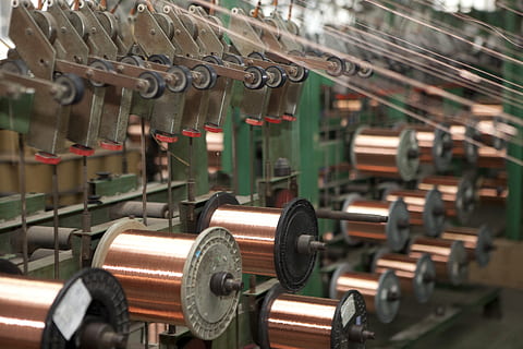 cable, wire, bare copper wire, factory, metal, in a row, weapon HD wallpaper