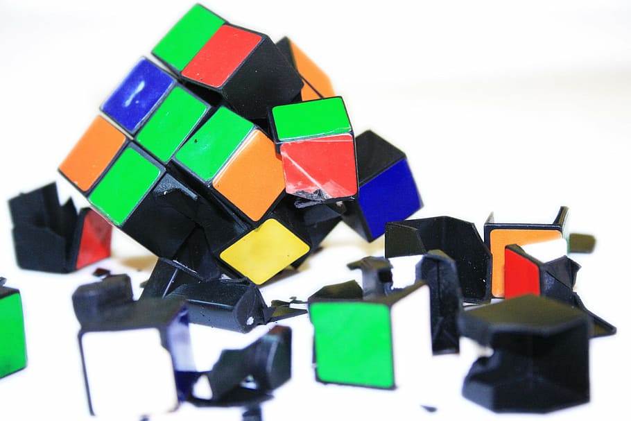 cube, magic, stress, multi Colored, toy, yellow, creativity, HD wallpaper