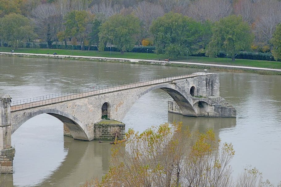 Avignon, Landscape, Bridge, Monument, bridge of avignon, rhone HD wallpaper