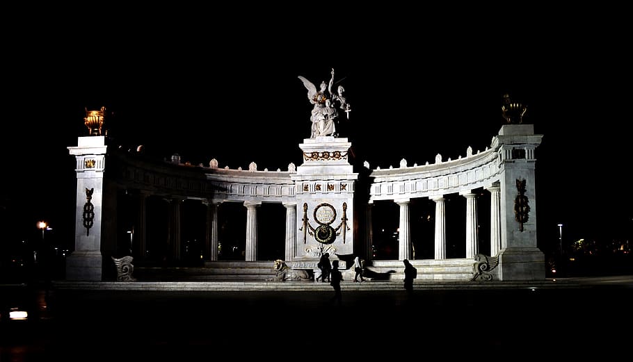 Floor, Monument, Mexico, night, famous Place, architecture HD wallpaper