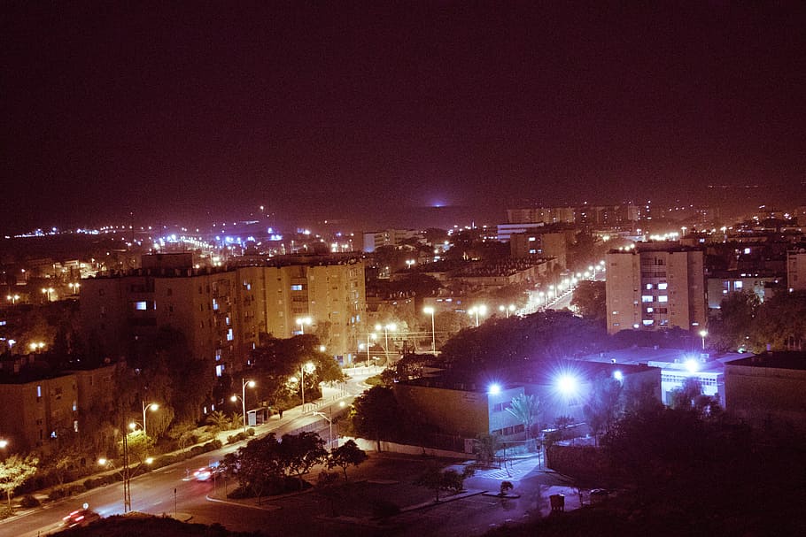 city, lights, old, building, night, architecture, street, business HD wallpaper
