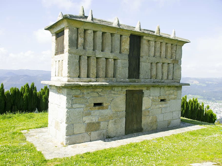 stone, wheat, nursery, architecture, built structure, sky, nature HD wallpaper
