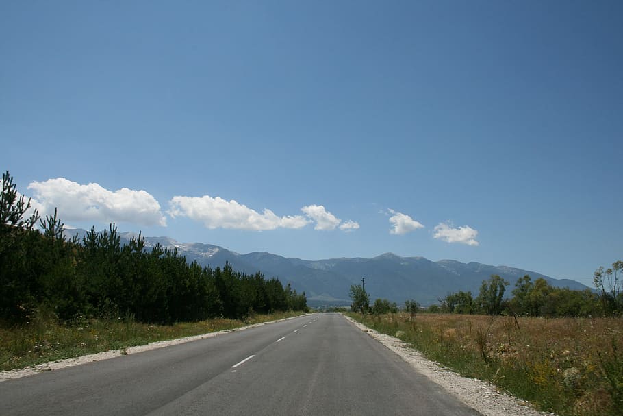 bulgaria, mountains, sofia, road, the way forward, sky, transportation HD wallpaper