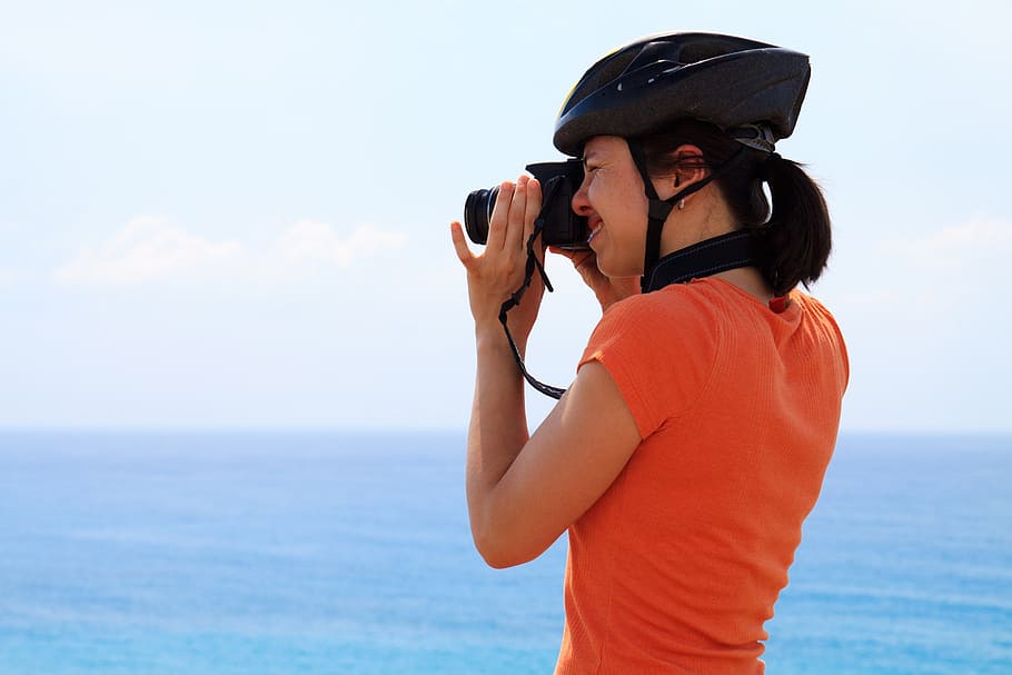 action, active, activity, blue, cyclist, helmet, human, leisure HD wallpaper