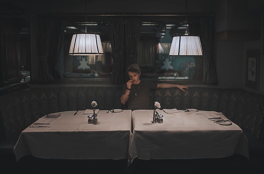 cafe, drink, mafia, bar, design, vintage, old, one person, real people HD wallpaper