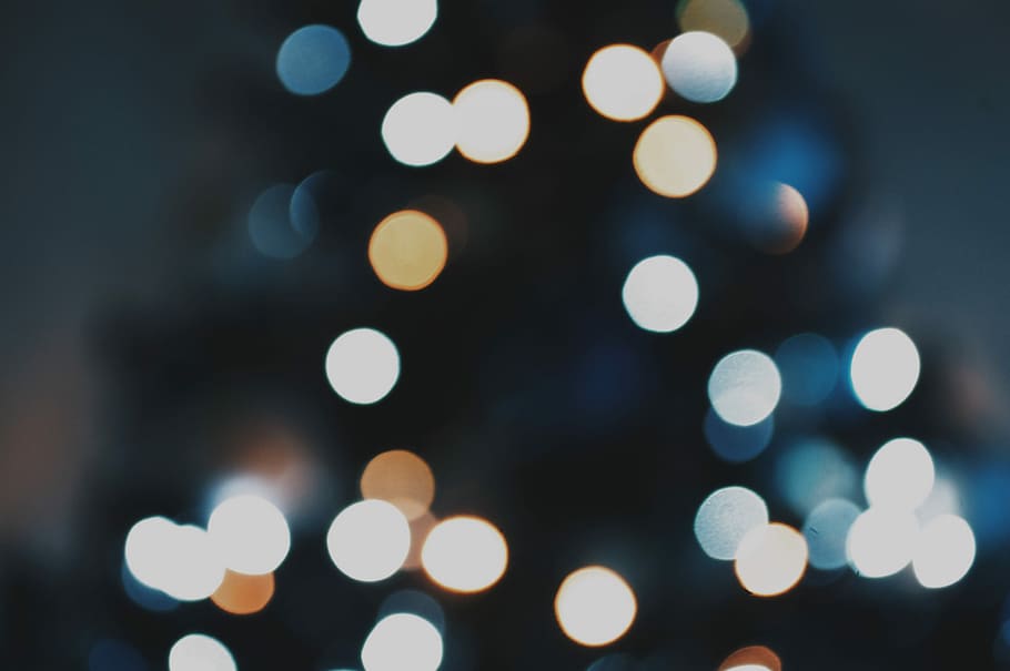 untitled, lights, dark, blur, blur shot, christmas, defocused HD wallpaper