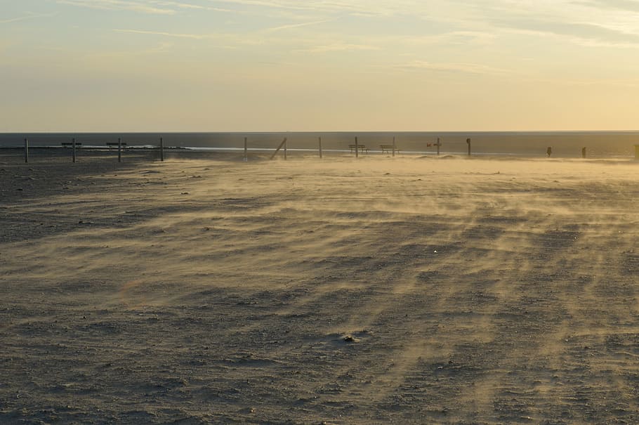 beach, sand, sun, sand beach, wind, sand drift, color, mood HD wallpaper