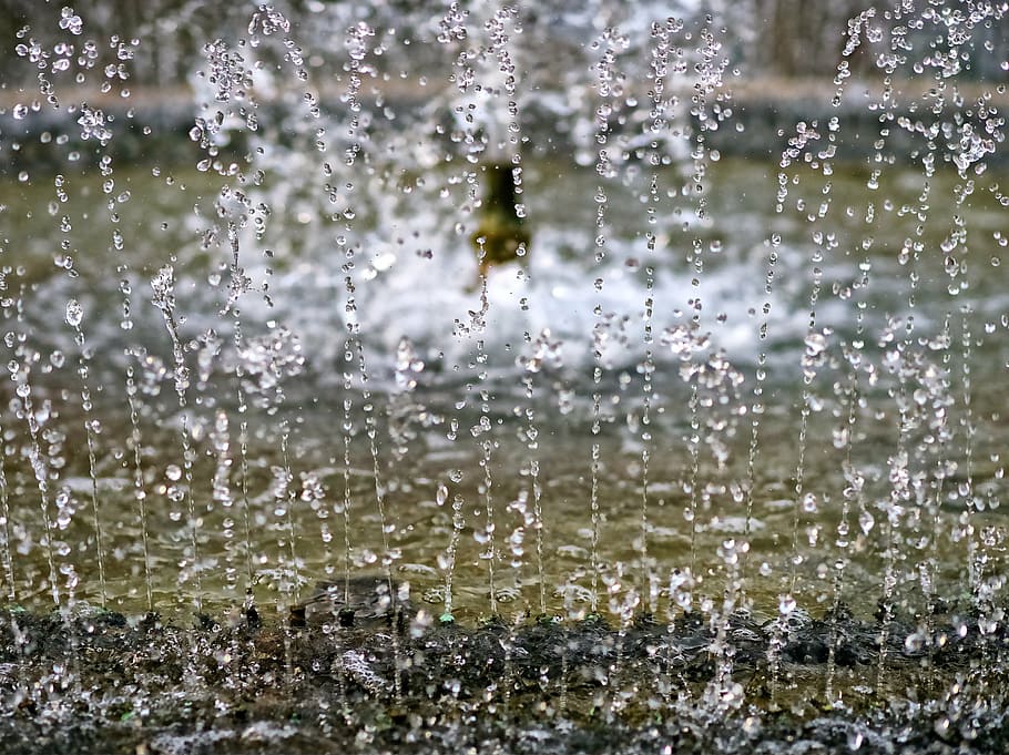 fountain, drop, droplet, splash, water, fluid, ze, stop, refresh HD wallpaper