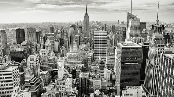 grayscale photo of nNew York, new York City, manhattan - New York City HD wallpaper