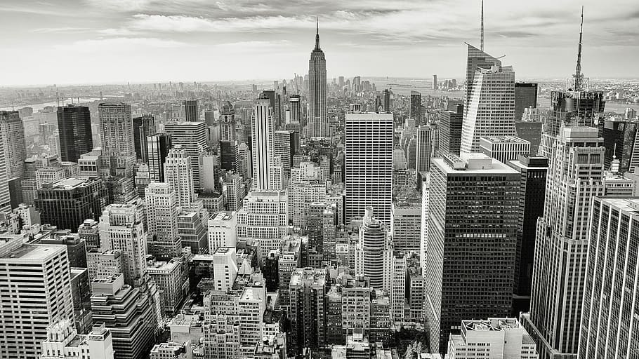 grayscale photo of nNew York, new York City, manhattan - New York City HD wallpaper