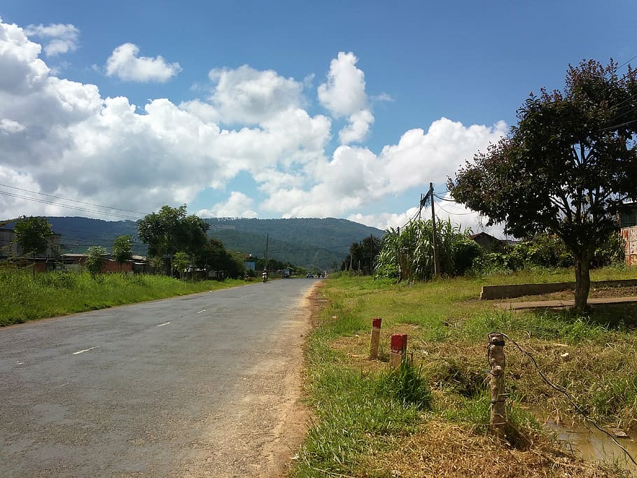 route, road, dom, cloud, countryside, trip, journey, outdoor HD wallpaper