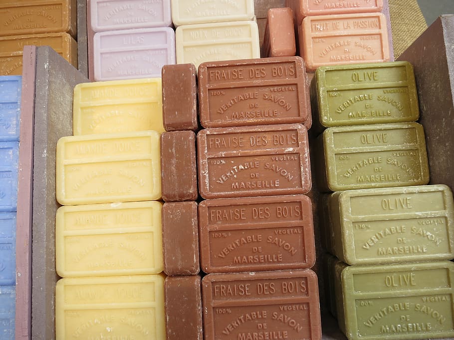 soap, bars, rectangles, colorful, indoors, arrangement, still life HD wallpaper