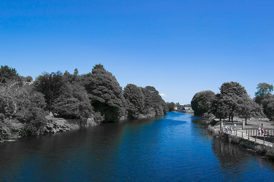 water, river, summer, stream, blue, cork, ireland, happiness HD wallpaper