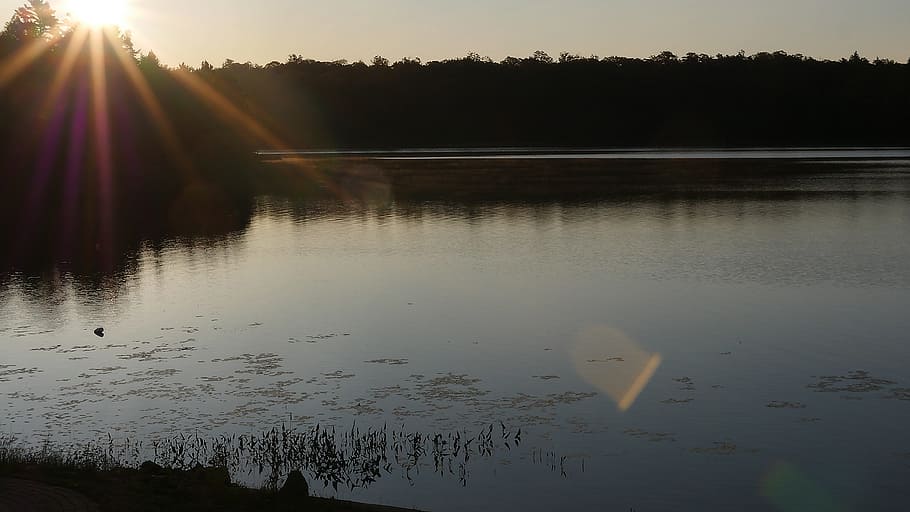water, reflection, lake, river, dawn, outdoors, landscape, nature HD wallpaper