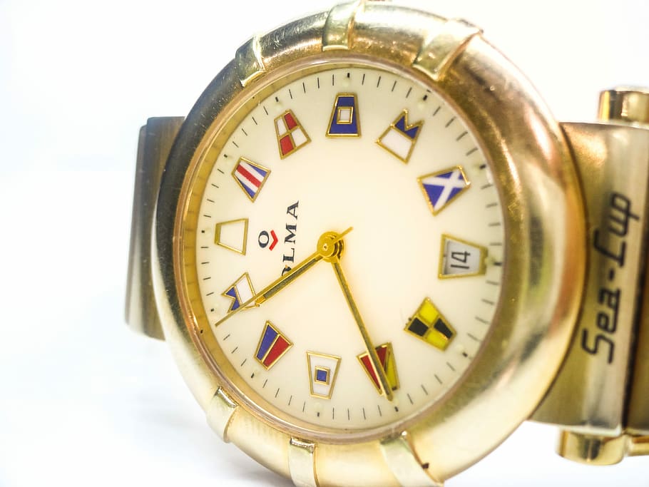 Clock, Watch, Time, Gold, Luxury, mark, image, gold colored HD wallpaper