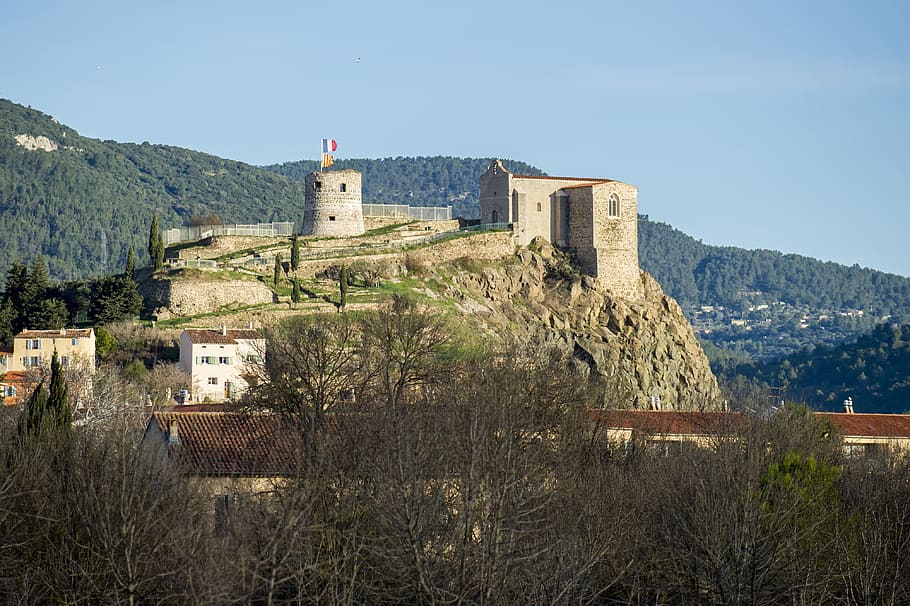 castle, the guard, var, architecture, building exterior, mountain HD wallpaper