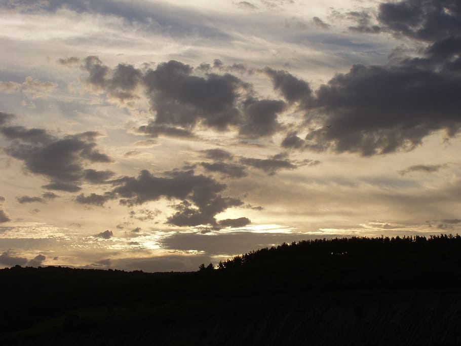 sunset, skyline, evening, nature, cloud - Sky, outdoors, scenics HD wallpaper