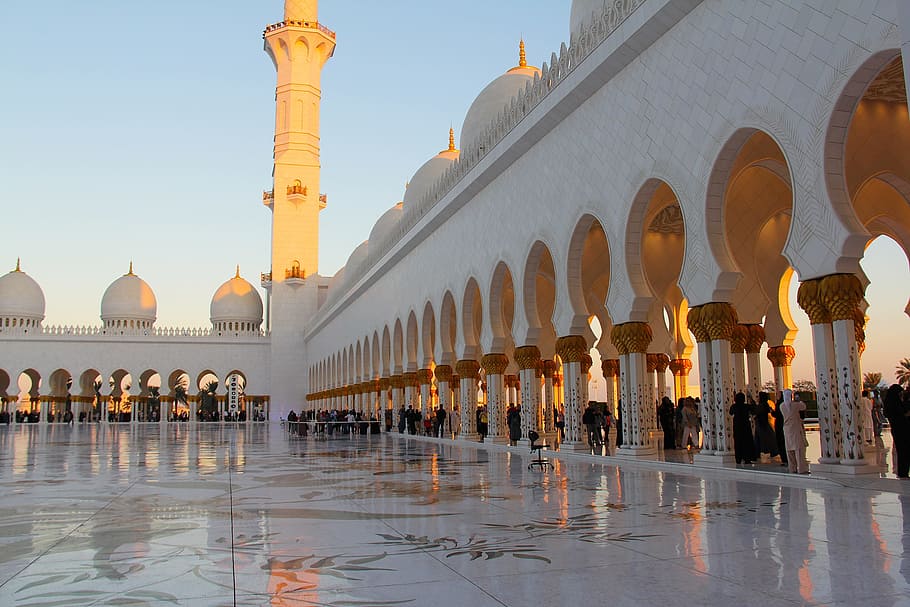 person showing mosque, sunset, evening, pray, muslim, amazing HD wallpaper