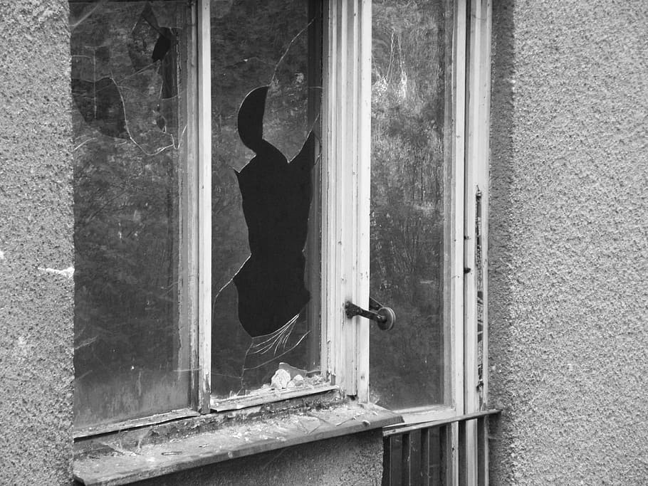gray wooden framed glass window broken, Broken, Glass, Broken Glass HD wallpaper